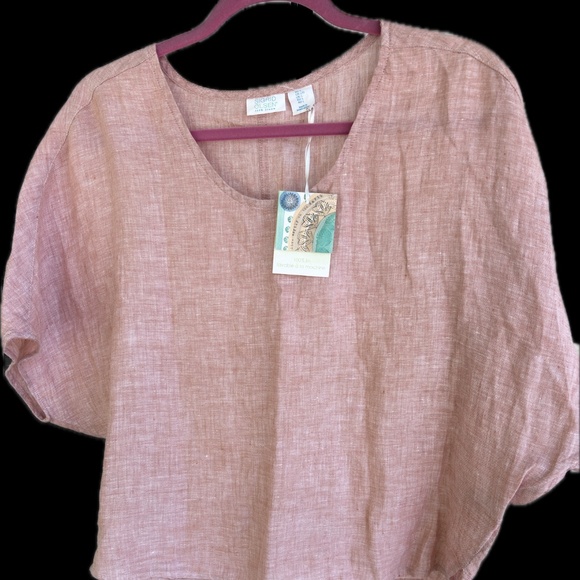 Sigrid Olsen Linen Top LG  NEW - Picture 1 of 5